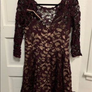 mauve and gold dress